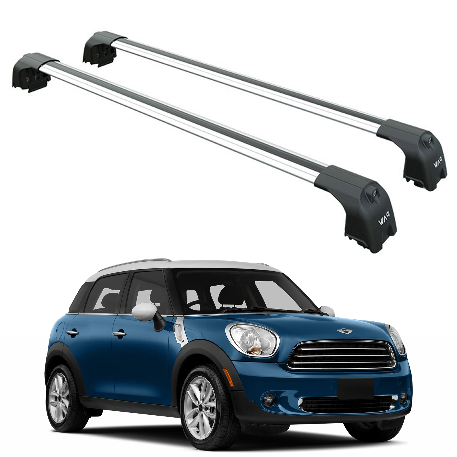 For Mini Countryman R60 2010-2016 Roof Rack Cross Bars Metal Bracket Flush Rail Silver For Mini Countryman R60 2010-2016 Roof Rack Cross Bars Metal Bracket Flush Rail Silver